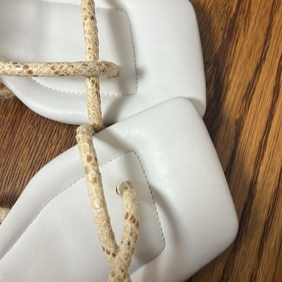 Proenza Schouler Python-Embossed Strappy Slingback Sandals Size 36.5 - Picture 6 of 9